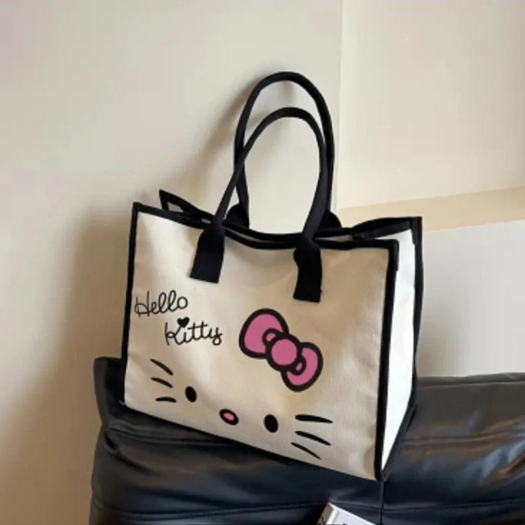 Hello Kitty Handbags - NWTO, Hello Kitty Cream & Black Trim Tote Bags